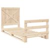 vidaXL Bed Frame Natural wood Solid pinewood Twin Durable Bed Frame