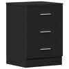 vidaXL Bedside Cabinet Black Engineered wood Standard Bedside Cabinet
