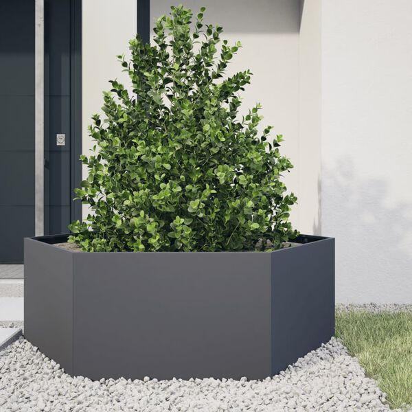 vidaXL Garden Planter Anthracite Steel Large Durable Garden Planter