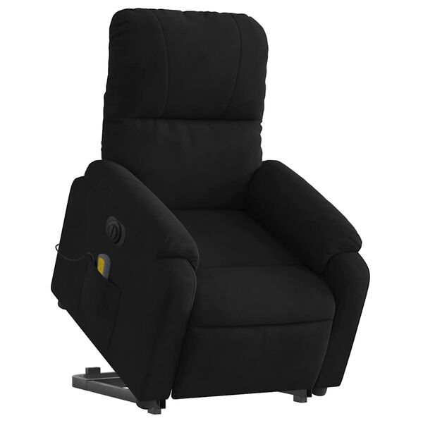 vidaXL Electric Stand Up Massage Recliner Chair Black