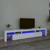 vidaXL TV Cabinet White Engineered wood 84.6 in Width TV Cabinet