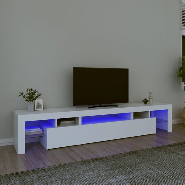 vidaXL TV Cabinet White Engineered wood 84.6 in Width TV Cabinet