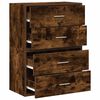 vidaXL Cabinet Set of 2 Smoked oak Engineered wood Small Cabinet