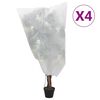 vidaXL Plant Fleece Cover Set of 4 White