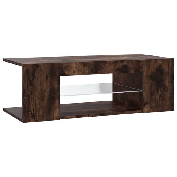 vidaXL TV Cabinet Smoked Oak Engineered Wood 35.4 x 15.4 x 11.8 in
