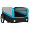 vidaXL Bike Trailer Black and Blue 99.2 lb Iron