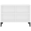 vidaXL TV Cabinet White Engineered wood, Metal Medium TV Cabinet