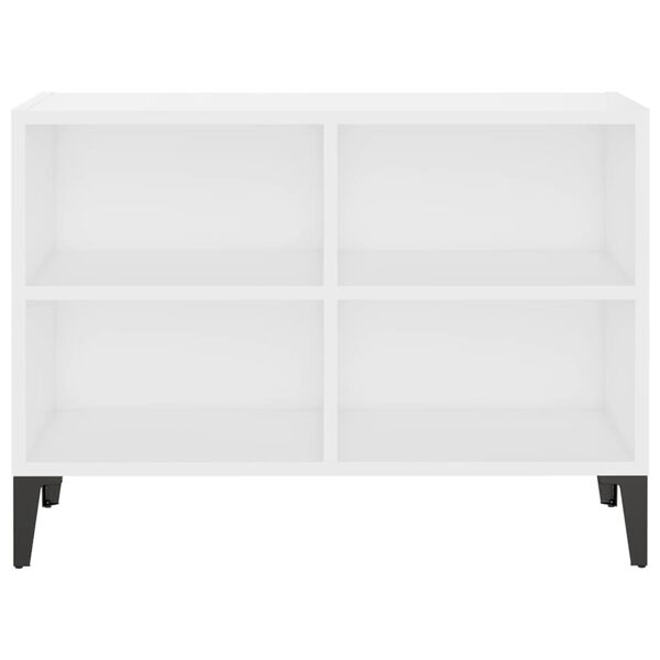 vidaXL TV Cabinet White Engineered wood, Metal Medium TV Cabinet