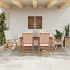 vidaXL Garden Chair 6 pcs Brown and White 57 x 71.5 x 104 cm