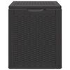 vidaXL Storage Box Black 100% Polypropylene with Rattan look Small