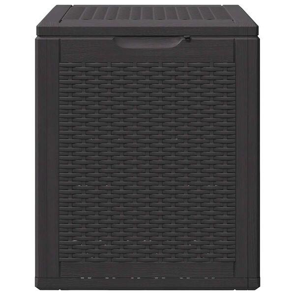 vidaXL Storage Box Black 100% Polypropylene with Rattan look Small