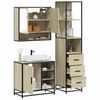 vidaXL Bathroom Furniture Set Sonoma Oak Engineered wood, Metal Standard