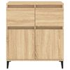 vidaXL Sideboard Sonoma oak Engineered wood, metal