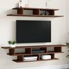 vidaXL TV Wall Unit Brown Oak Engineered Wood Medium Floating TV Unit