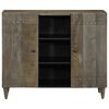 vidaXL Sideboard Black Solid mango wood, engineered wood 35.4x13.0x29.5 in