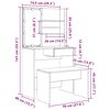 vidaXL Dressing Table Set Artisan Oak Engineered wood, acrylic Medium