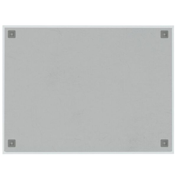 vidaXL Wall-mounted Magnetic Board White 31.5"x23.6" Tempered Glass