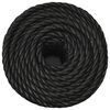 vidaXL Work Rope Black 0.94 " 328.1 ' Polypropylene