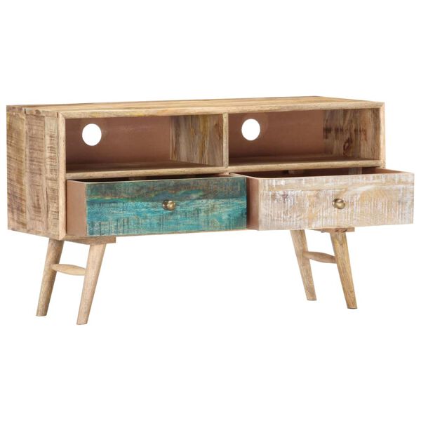 vidaXL TV Cabinet Brown Solid mango wood Medium TV Cabinet Rectangular