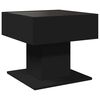 vidaXL Coffee Table Black Engineered wood, Glass 19.7 in