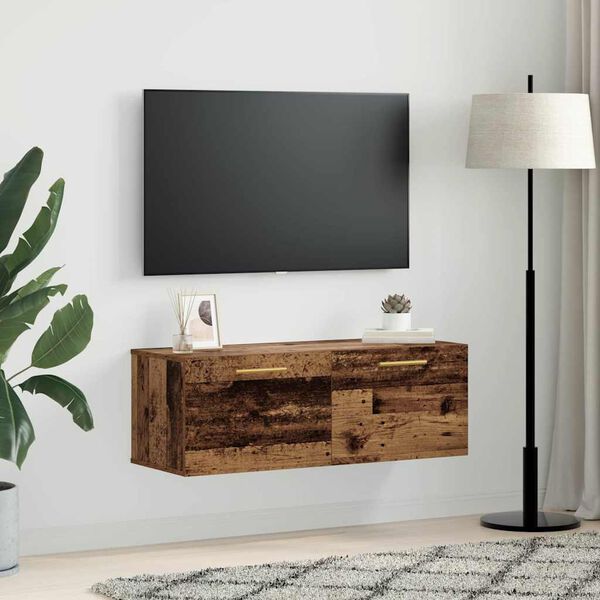 vidaXL Wall Cabinet Old wood 39.4" x 14.4" x 13.8" Engineered wood