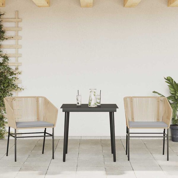 vidaXL Garden Dining Set Brown and Black