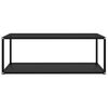 vidaXL Coffee Table Black Tempered Glass Medium Coffee Table