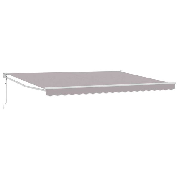 vidaXL Awning Light gray 177.17" x 118.11" Polyester and metal