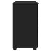 vidaXL Bathroom Cabinet with Drawer Black 30.12 x 13.78 x 25.20 in