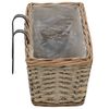 vidaXL Balcony Planter Set of 2 Brown Wicker with PE lining 31.5 in long