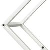 vidaXL Firewood Rack White 23.6x9.8x23.6" Cold-rolled steel