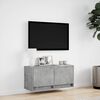 vidaXL TV Wall Cabinet Concrete grey Engineered wood Medium