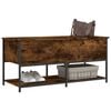 vidaXL Storage Bench Smoked Oak Engineered wood Medium Adjustable Feet