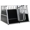 vidaXL Dog Cage Silver Aluminum,MDF Medium Portable Dog Cage