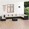 vidaXL Garden Lounge Set Black