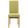 vidaXL Dining Chair Set of 6 Green Fabric and wooden frame Standard