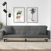 vidaXL Sofa Bed Dark Grey Polyester, Foam, Plywood Medium