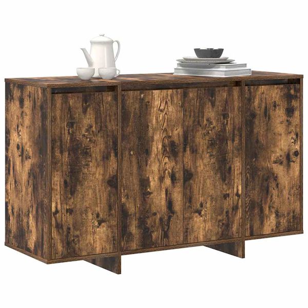 vidaXL Sideboard Smoked oak 120 x 41 x 75 cm Engineered wood