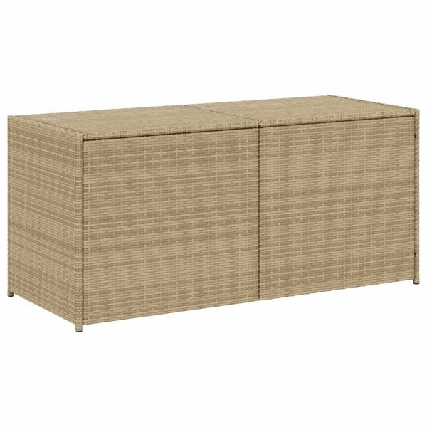 vidaXL Garden Storage Box Mix Beige PE rattan 74.8 gal