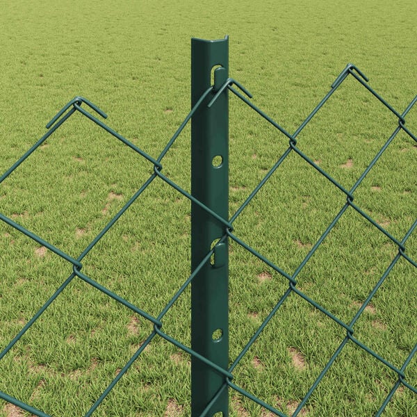 vidaXL Fence and Post Green 3.94 x 82.02 ft Steel