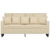 vidaXL 2-seater Sofa Cream Fabric (100% polyester), Metal, Textilene