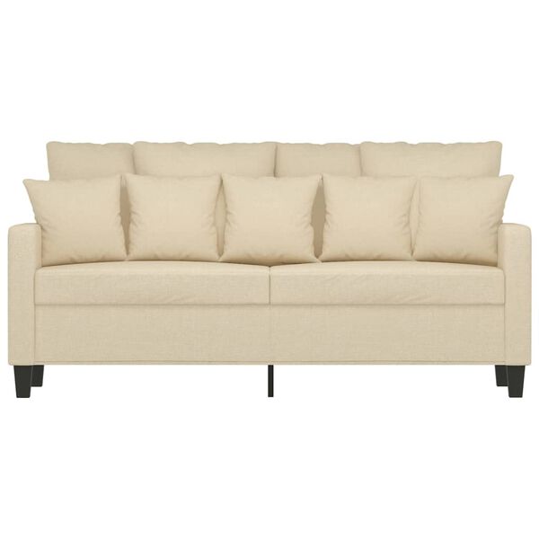 vidaXL 2-seater Sofa Cream Fabric (100% polyester), Metal, Textilene
