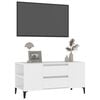 vidaXL TV Cabinet White Engineered Wood, Metal Medium TV Cabinet