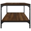 vidaXL Coffee Table Brown Oak Engineered Wood and Steel 39.4x19.7x15.7 in