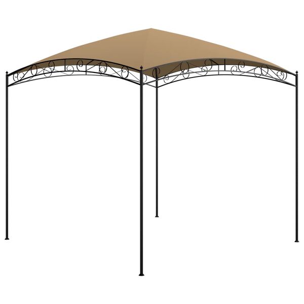 vidaXL Gazebo Taupe Steel 9.8 x 9.8 x 8.7 ft Durable Gazebo Square