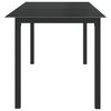 vidaXL Garden Table Black Aluminum Medium Durable Garden Table