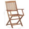 vidaXL Outdoor Chair Set of 4 Natural Acacia Solid Acacia wood Standard