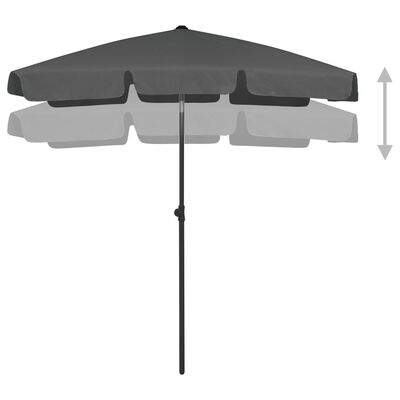 vidaXL Beach Umbrella Anthracite 70.9"x47.2"