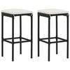 vidaXL Garden Bar Set Black, Cream White
