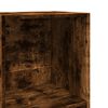 vidaXL Bookcase Smoked oak Engineered wood 15.7 x 11.8 x 74.4 in